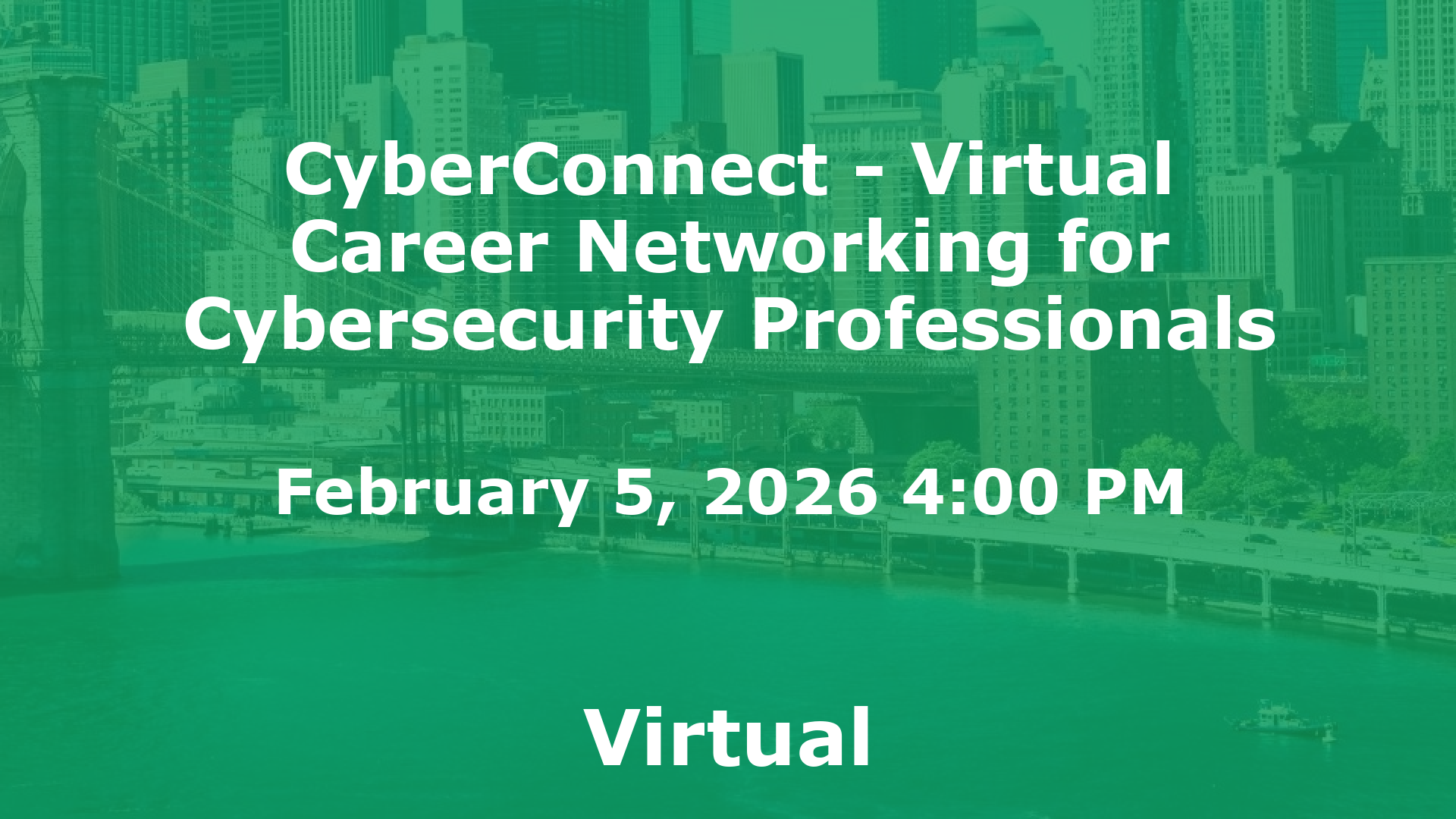 CyberConnect - Virtual Career Networking for Cybersecurity Professionals event image